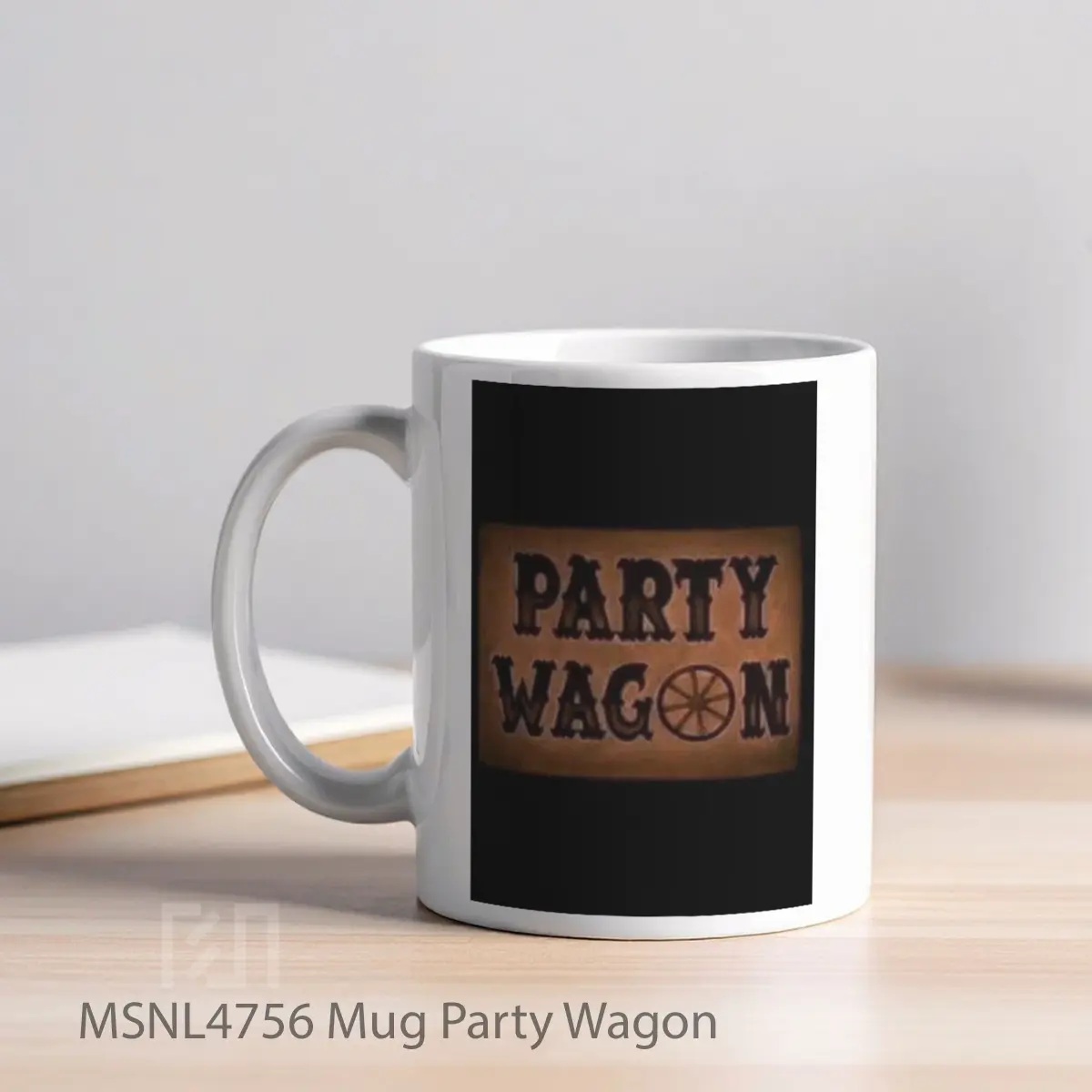 Mug Party Wagon Gelas Keramik Tema Film MSNL4756 - Tampak Kiri