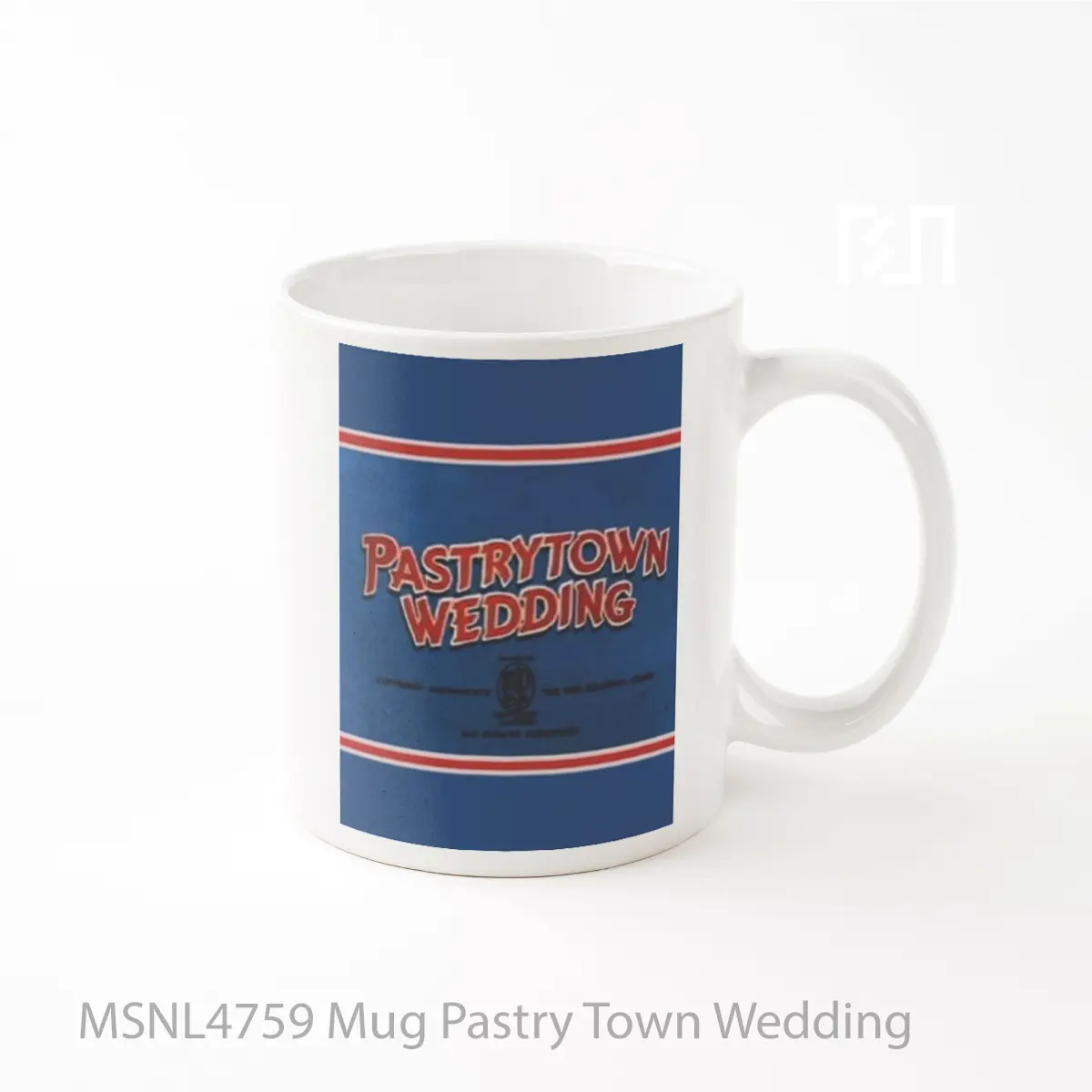 Mug Pastry Town Wedding Gelas Keramik Tema Film MSNL4759