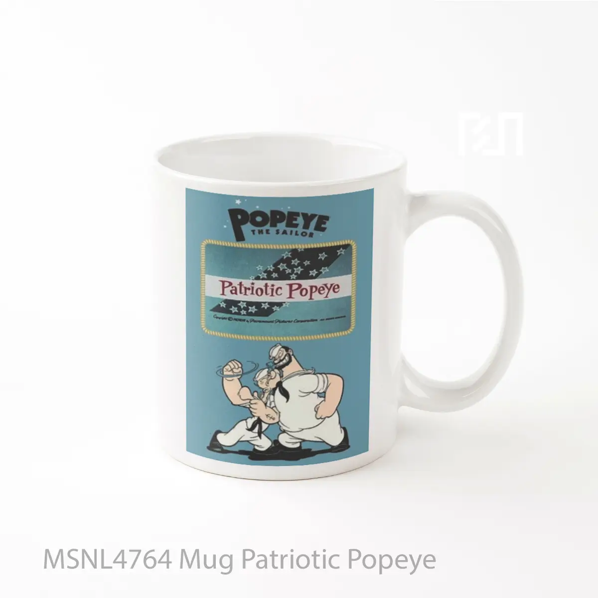 Mug Patriotic Popeye Gelas Keramik Tema Film MSNL4764
