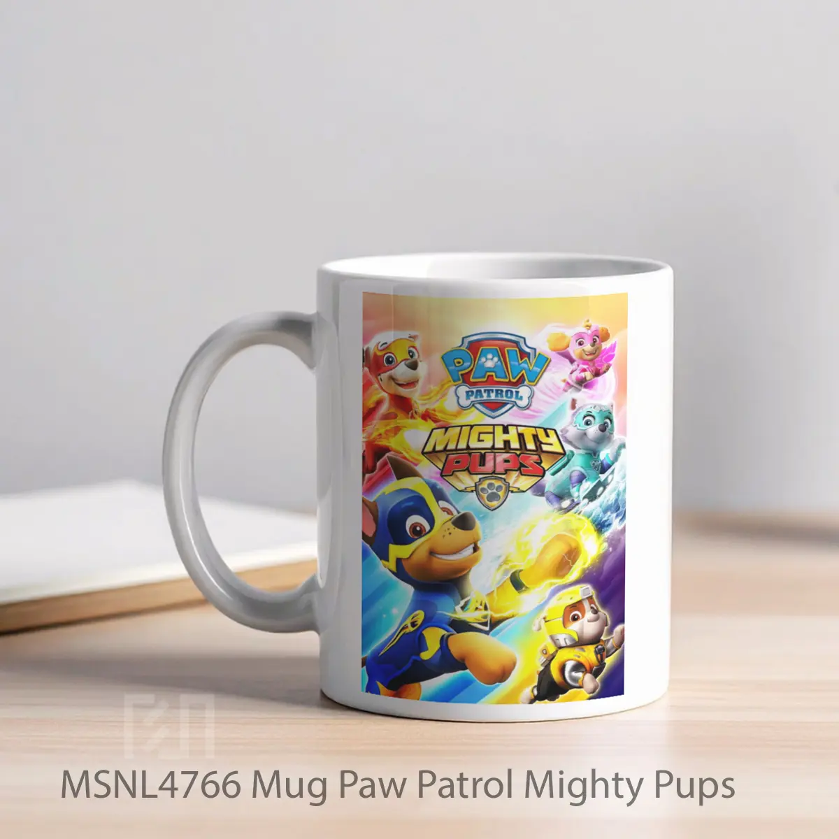 Mug Paw Patrol Mighty Pups Gelas Keramik Tema Film MSNL4766 - Tampak Kiri