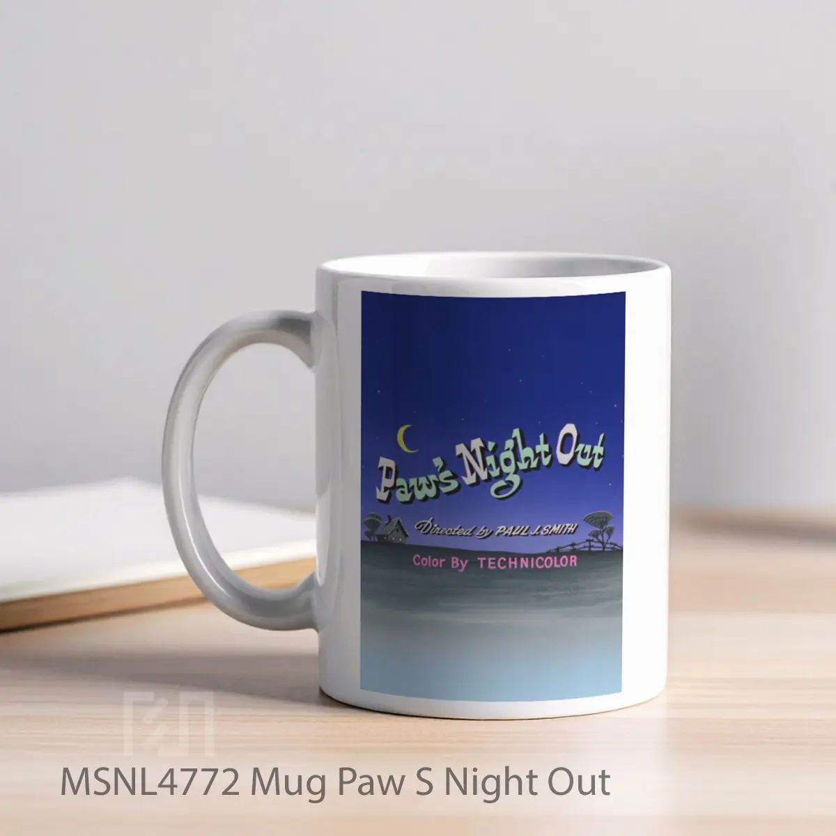 Mug Paw S Night Out Gelas Keramik Tema Film MSNL4772 - Tampak Kiri