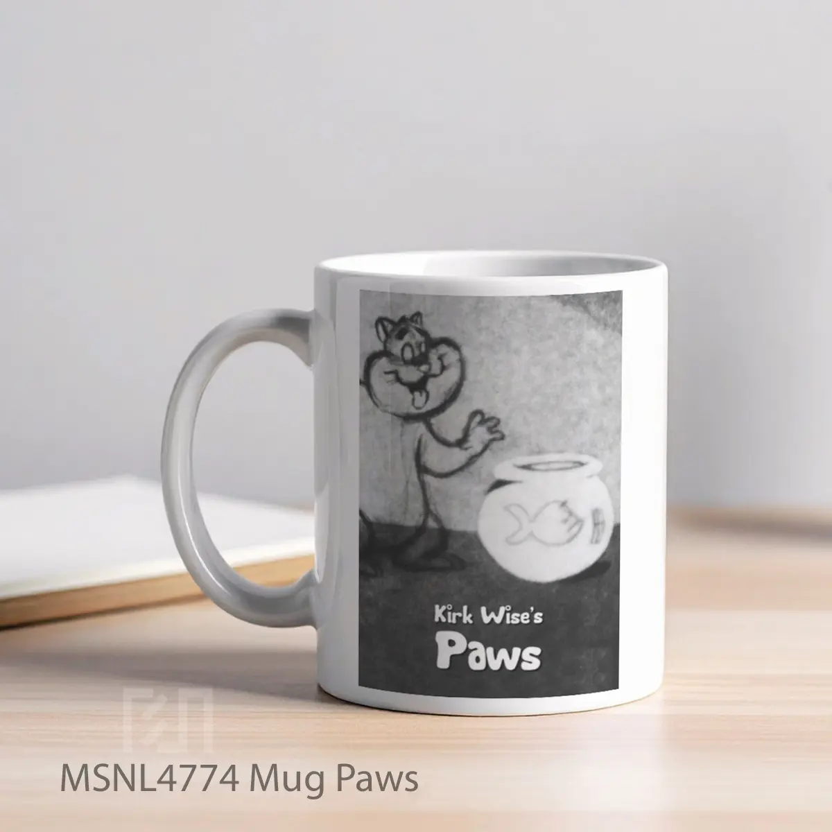 Mug Paws Gelas Keramik Tema Film MSNL4774 - Tampak Kiri