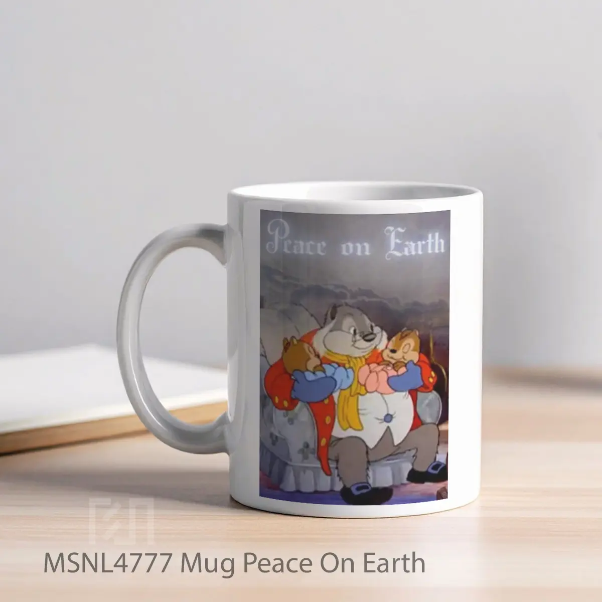 Mug Peace On Earth Gelas Keramik Tema Film MSNL4777 - Tampak Kiri