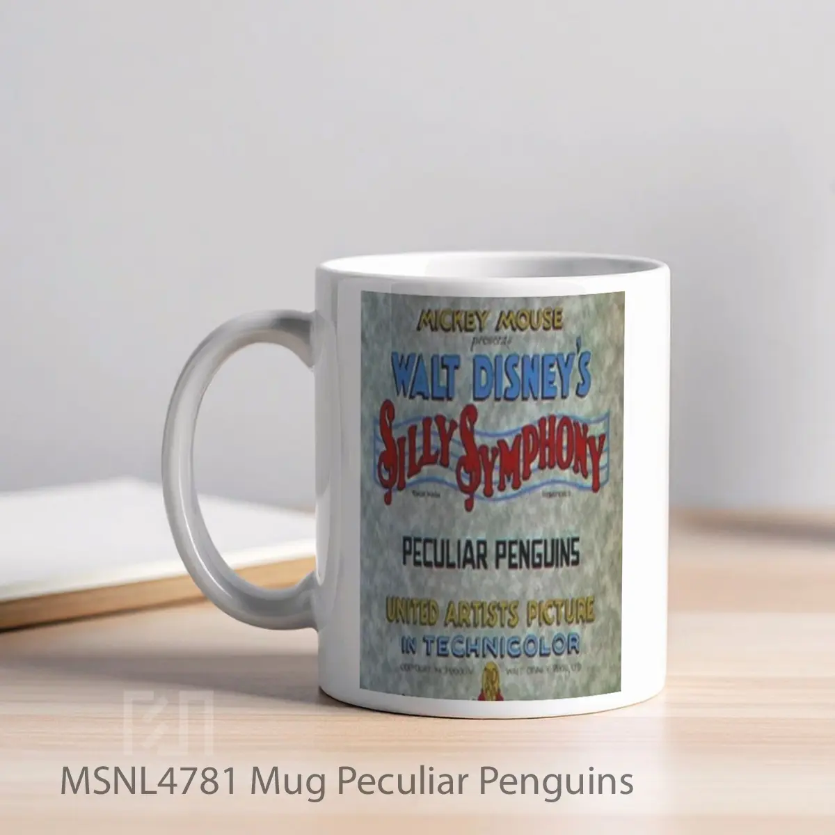 Mug Peculiar Penguins Gelas Keramik Tema Film MSNL4781 - Tampak Kiri