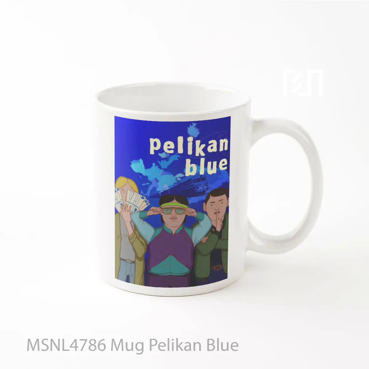 Mug Pelikan Blue Gelas Keramik Tema Film MSNL4786