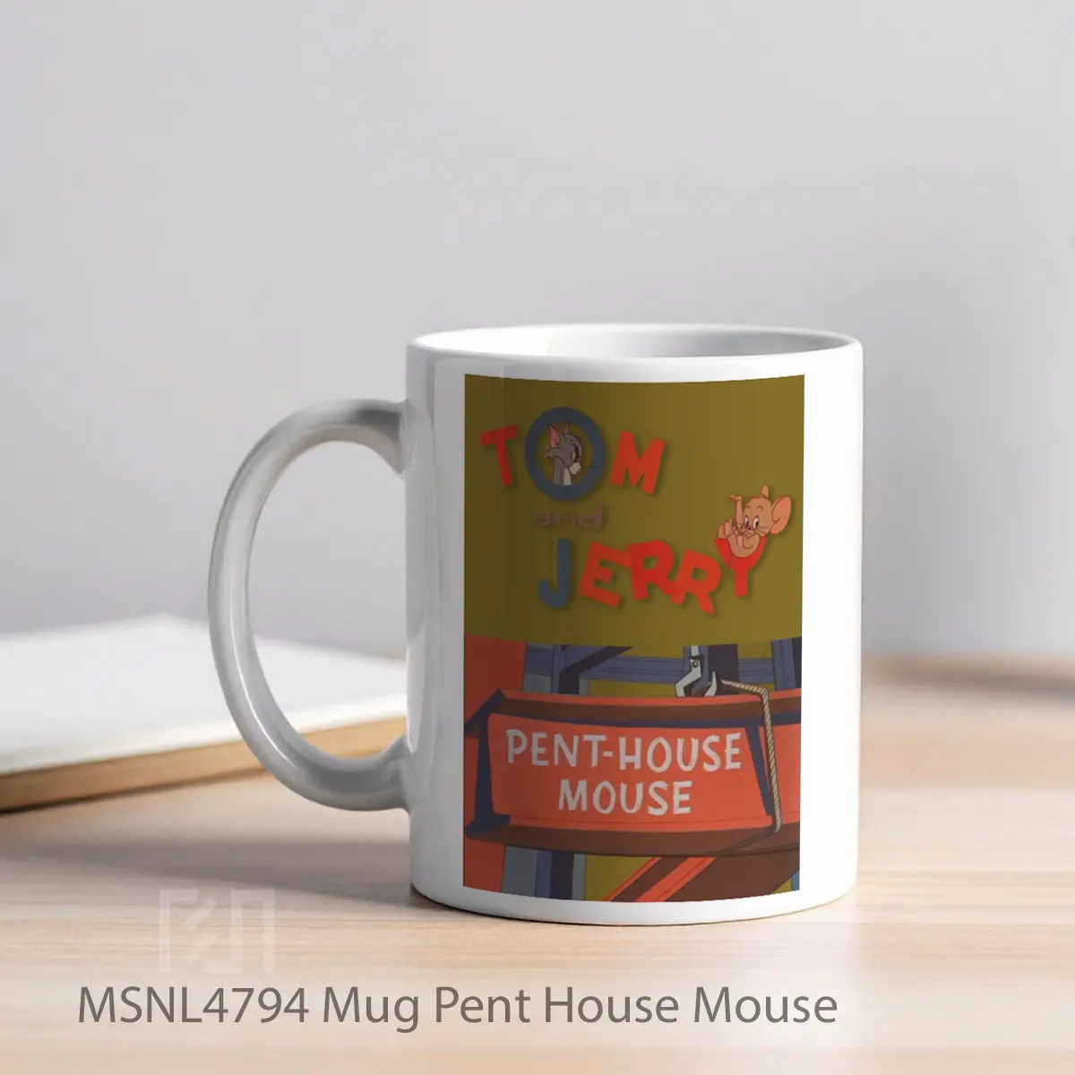 Mug Pent House Mouse Gelas Keramik Tema Film MSNL4794 - Tampak Kiri