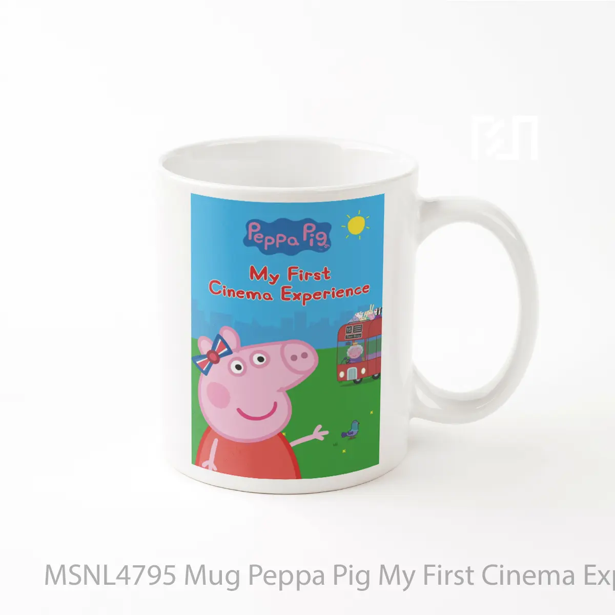 Mug Peppa Pig My First Cinema Experience Gelas Keramik Tema Film MSNL4795