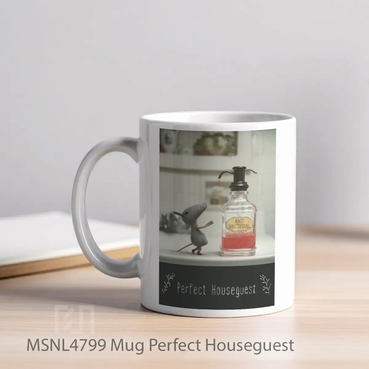 Mug Perfect Houseguest Gelas Keramik Tema Film MSNL4799 - Tampak Kiri