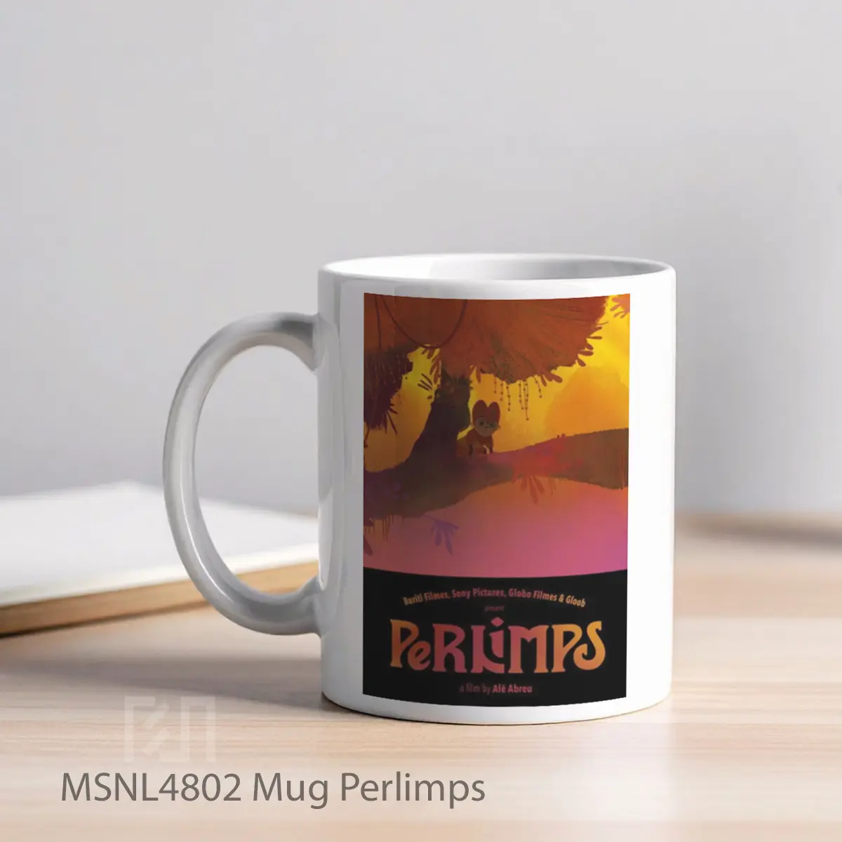 Mug Perlimps Gelas Keramik Tema Film MSNL4802 - Tampak Kiri