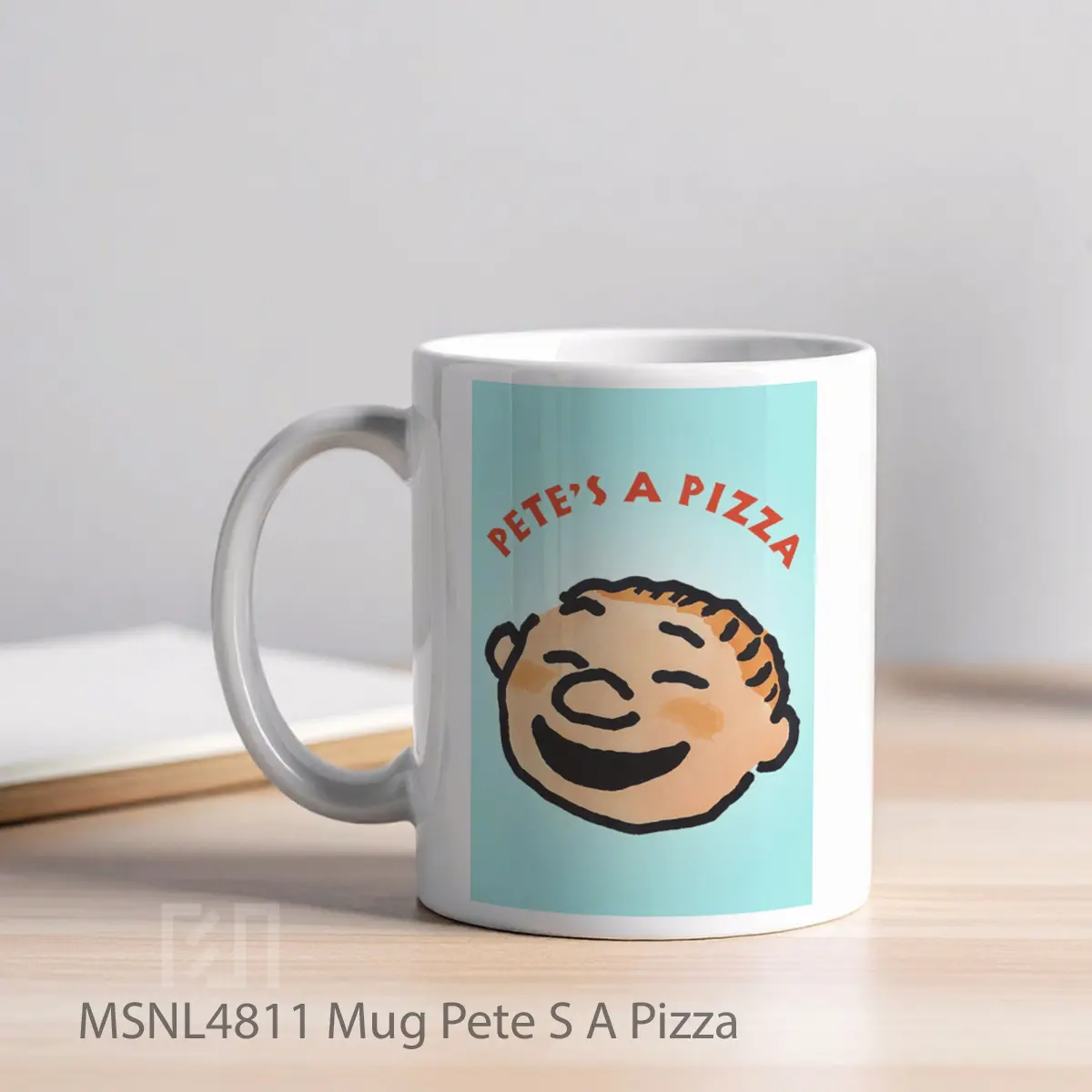 Mug Pete S A Pizza Gelas Keramik Tema Film MSNL4811 - Tampak Kiri