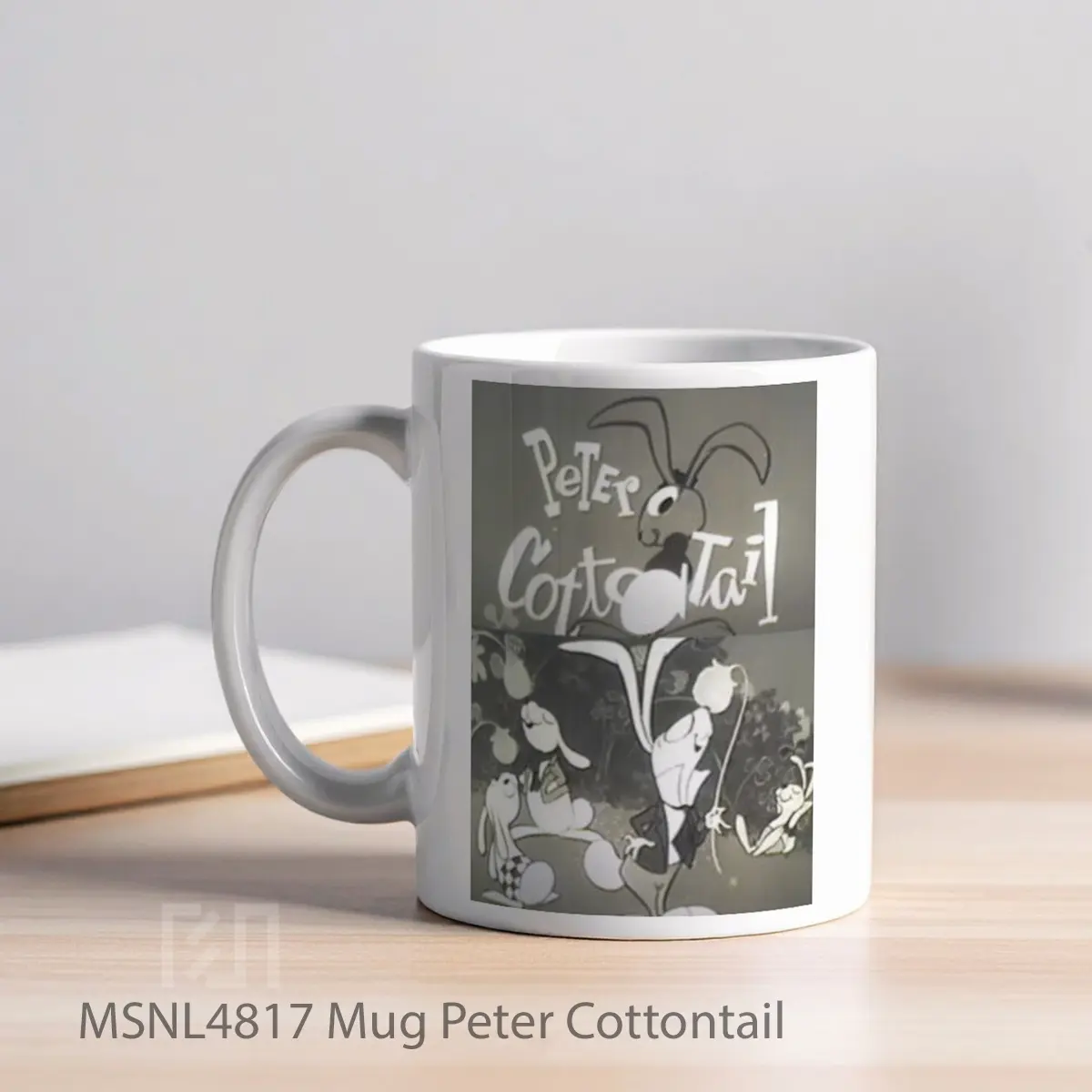 Mug Peter Cottontail Gelas Keramik Tema Film MSNL4817 - Tampak Kiri