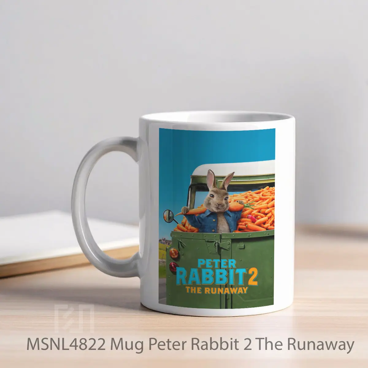 Mug Peter Rabbit 2 The Runaway Gelas Keramik Tema Film MSNL4822 - Tampak Kiri