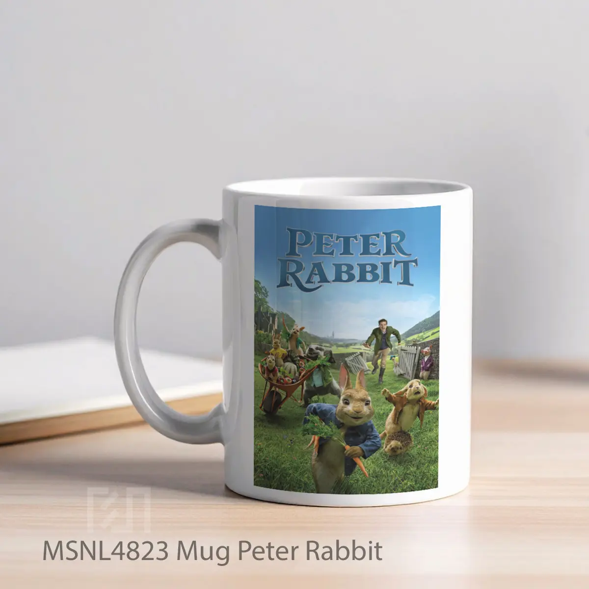 Mug Peter Rabbit Gelas Keramik Tema Film MSNL4823 - Tampak Kiri