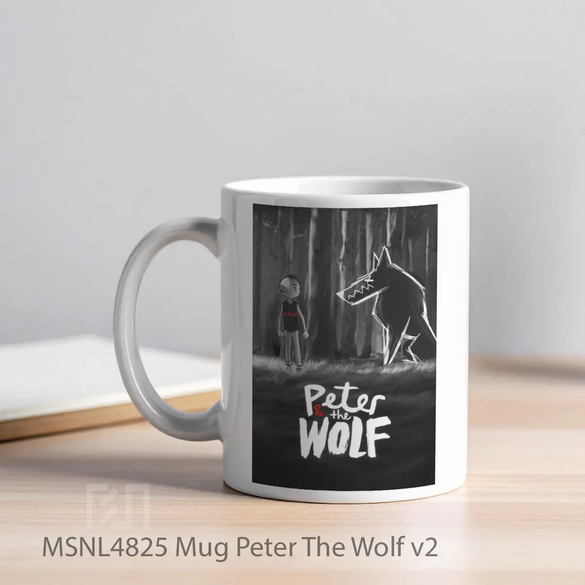 Mug Peter The Wolf V2 Gelas Keramik Tema Film MSNL4825 - Tampak Kiri