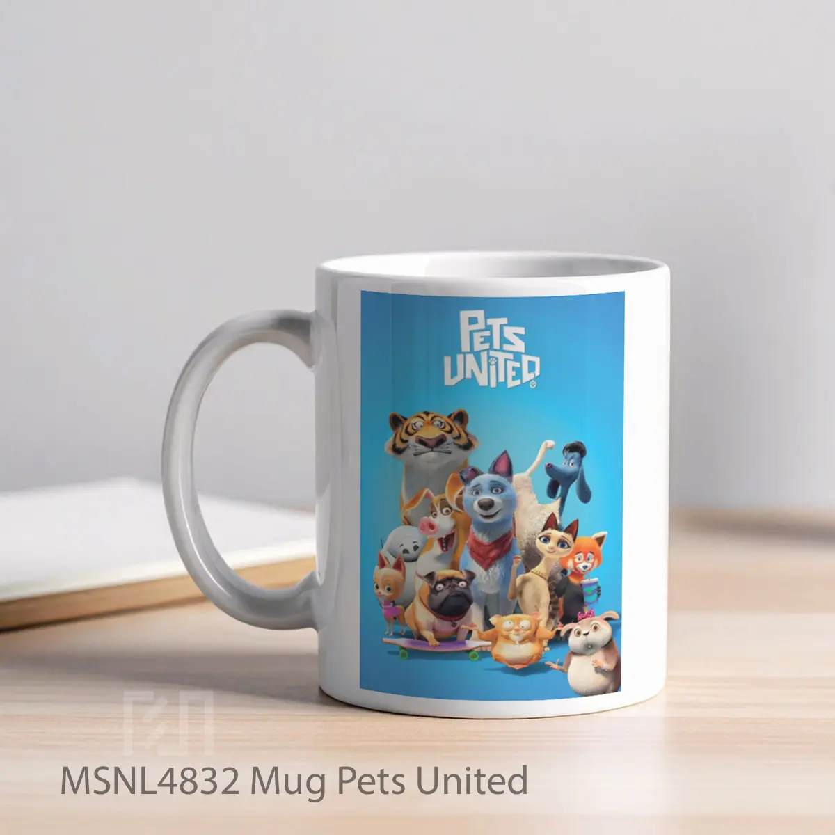 Mug Pets United Gelas Keramik Tema Film MSNL4832 - Tampak Kiri