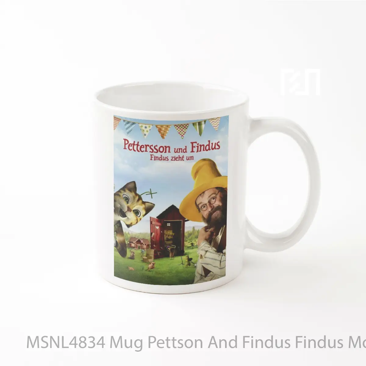 Mug Keramik Premium SNI - Mug Pettson And Findus Findus Moves House Gelas Keramik Tema Film MSNL4834