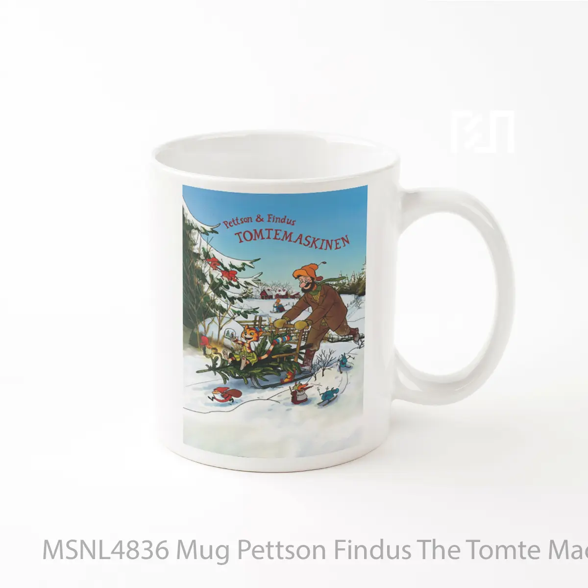 Mug Pettson Findus The Tomte Machine Gelas Keramik Tema Film MSNL4836