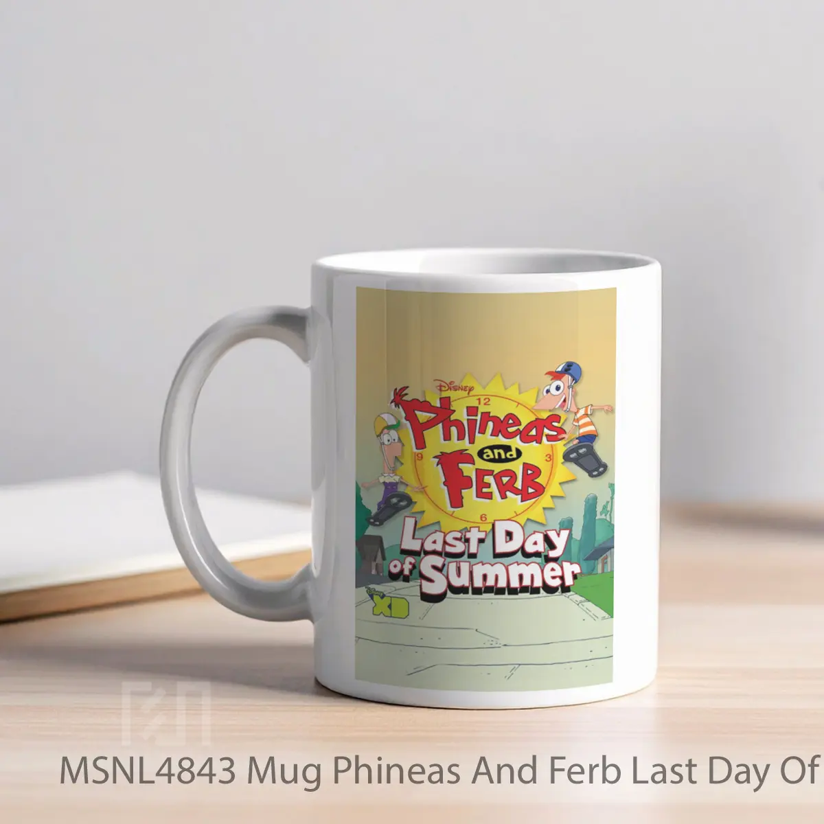 Mug Phineas And Ferb Last Day Of Summer Gelas Keramik Tema Film MSNL4843 - Tampak Kiri