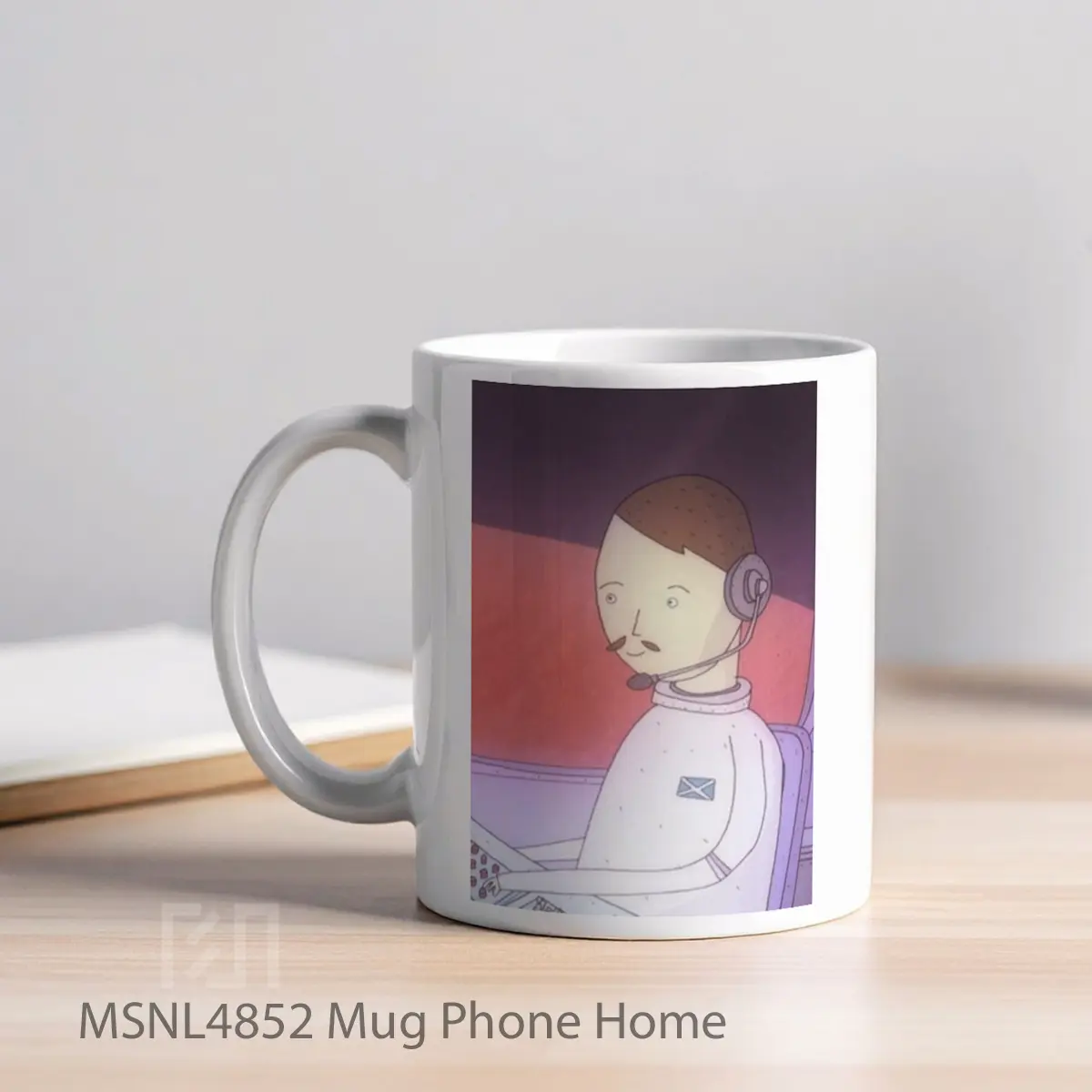 Mug Phone Home Gelas Keramik Tema Film MSNL4852 - Tampak Kiri