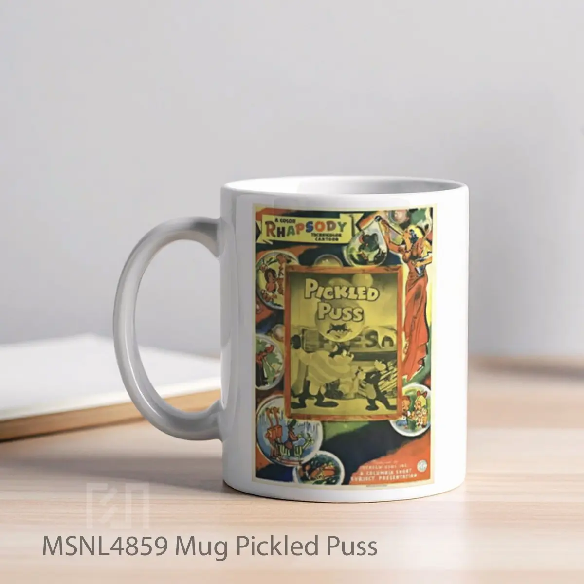 Mug Pickled Puss Gelas Keramik Tema Film MSNL4859 - Tampak Kiri