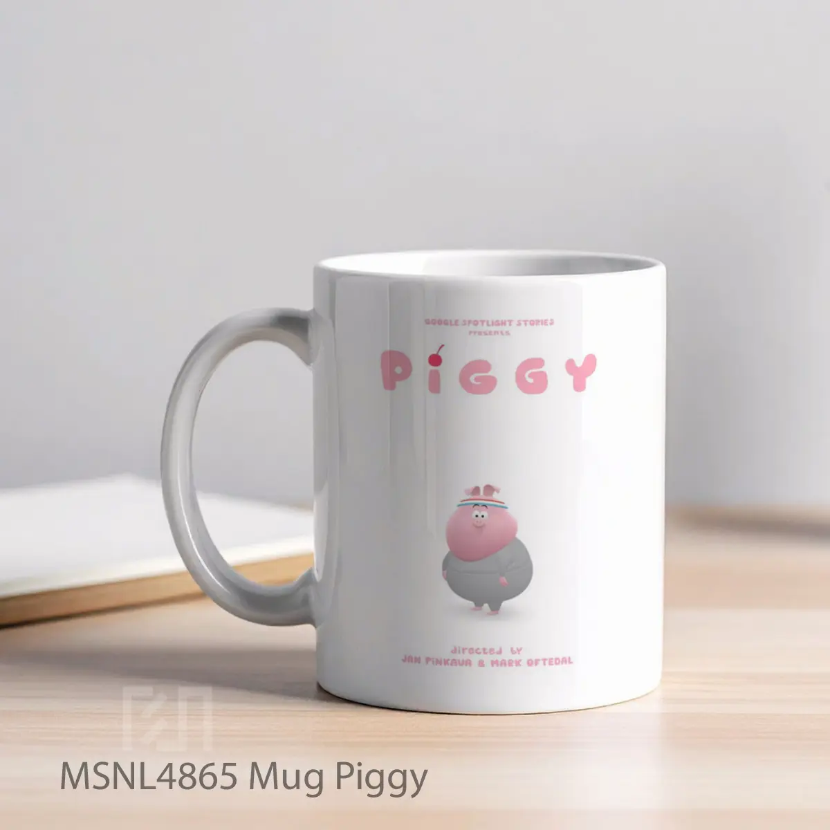 Mug Piggy Gelas Keramik Tema Film MSNL4865 - Tampak Kiri