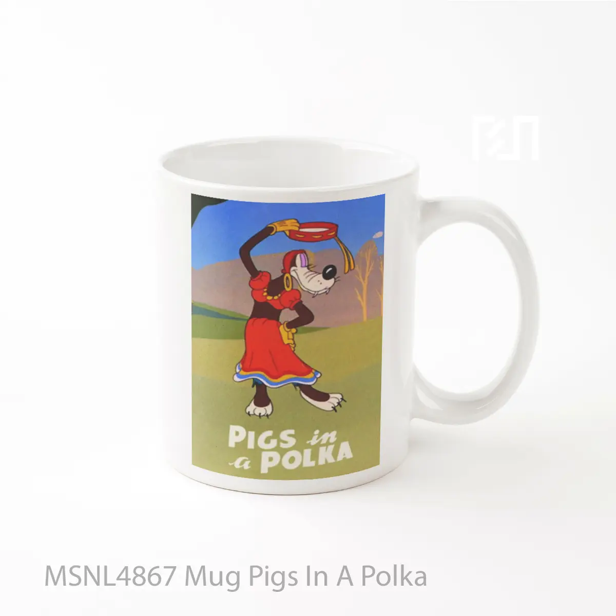 Mug Pigs In A Polka Gelas Keramik Tema Film MSNL4867