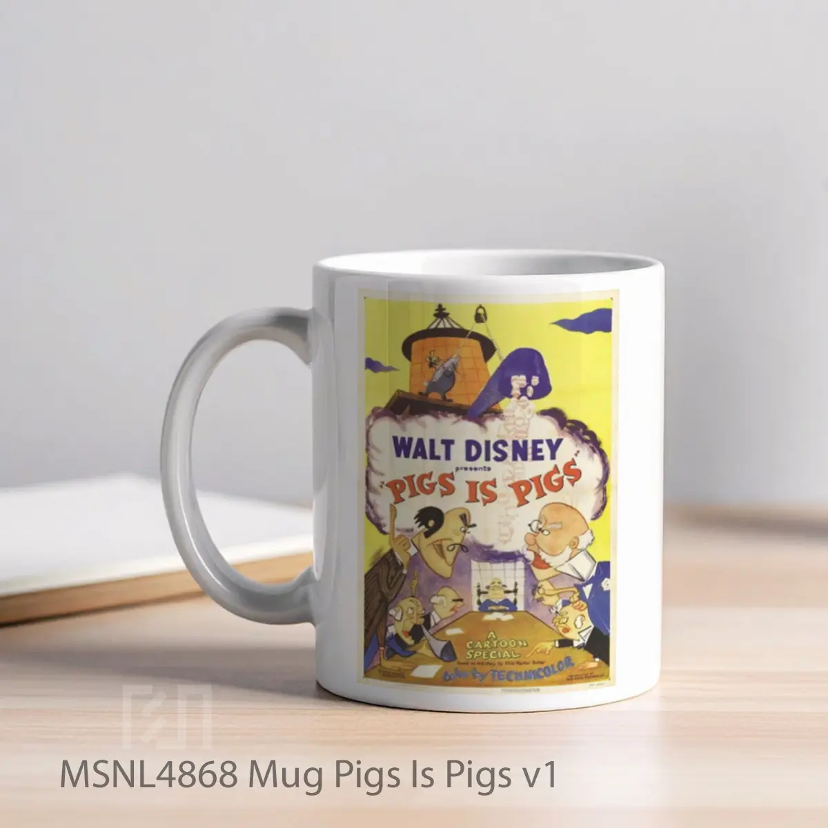 Mug Pigs Is Pigs V1 Gelas Keramik Tema Film MSNL4868 - Tampak Kiri