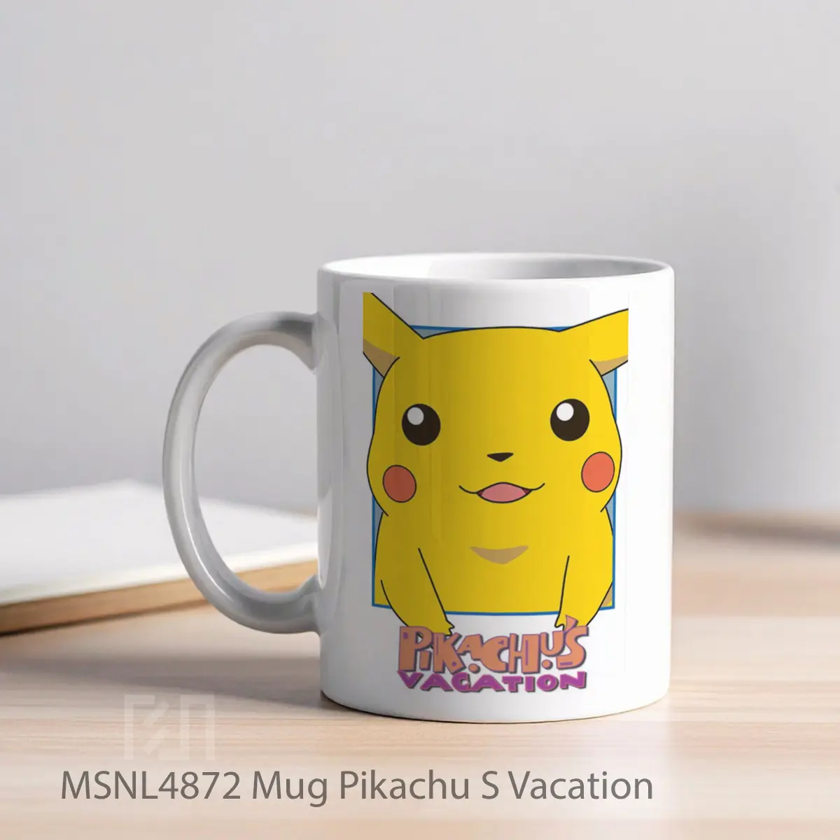Mug Pikachu S Vacation Gelas Keramik Tema Film MSNL4872 - Tampak Kiri