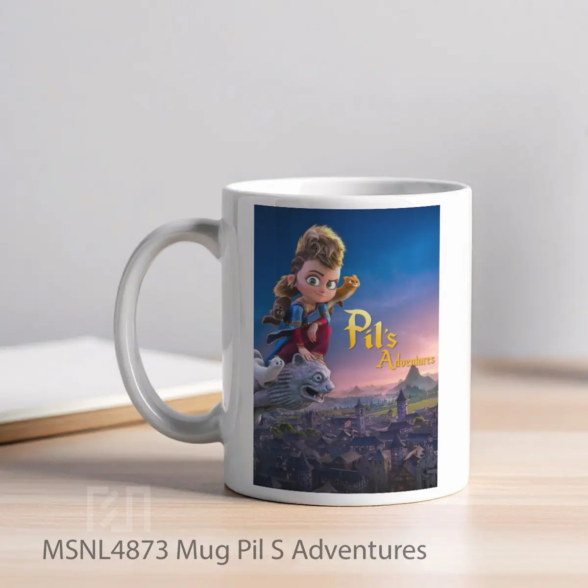 Mug Pil S Adventures Gelas Keramik Tema Film MSNL4873 - Tampak Kiri