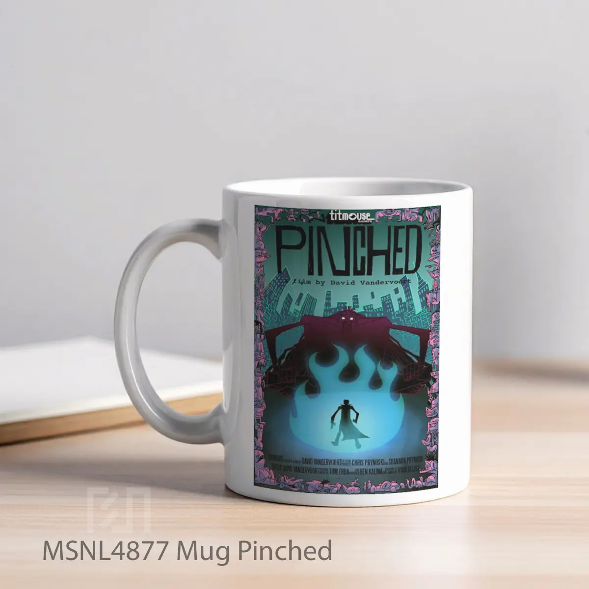 Mug Pinched Gelas Keramik Tema Film MSNL4877 - Tampak Kiri