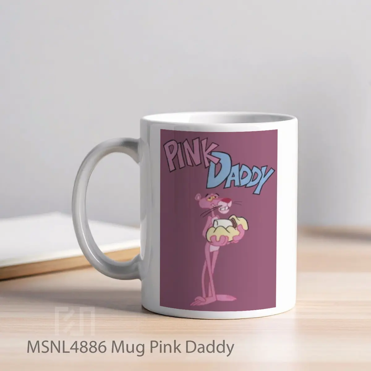 Mug Pink Daddy Gelas Keramik Tema Film MSNL4886 - Tampak Kiri