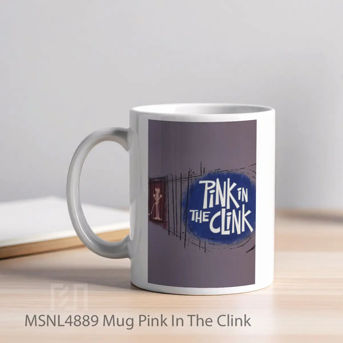 Mug Pink In The Clink Gelas Keramik Tema Film MSNL4889 - Tampak Kiri