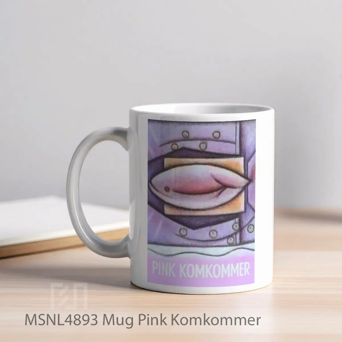 Mug Pink Komkommer Gelas Keramik Tema Film MSNL4893 - Tampak Kiri
