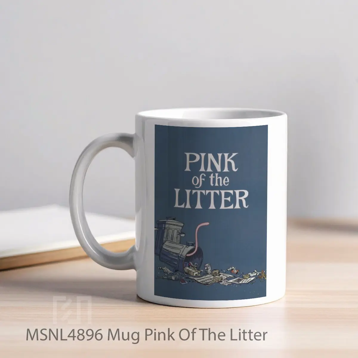 Mug Pink Of The Litter Gelas Keramik Tema Film MSNL4896 - Tampak Kiri
