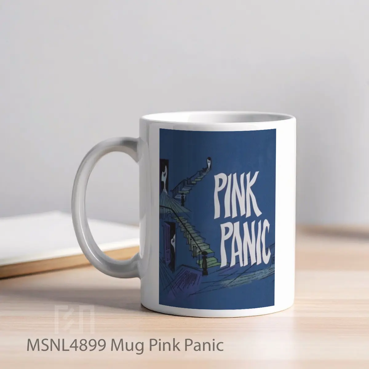 Mug Pink Panic Gelas Keramik Tema Film MSNL4899 - Tampak Kiri