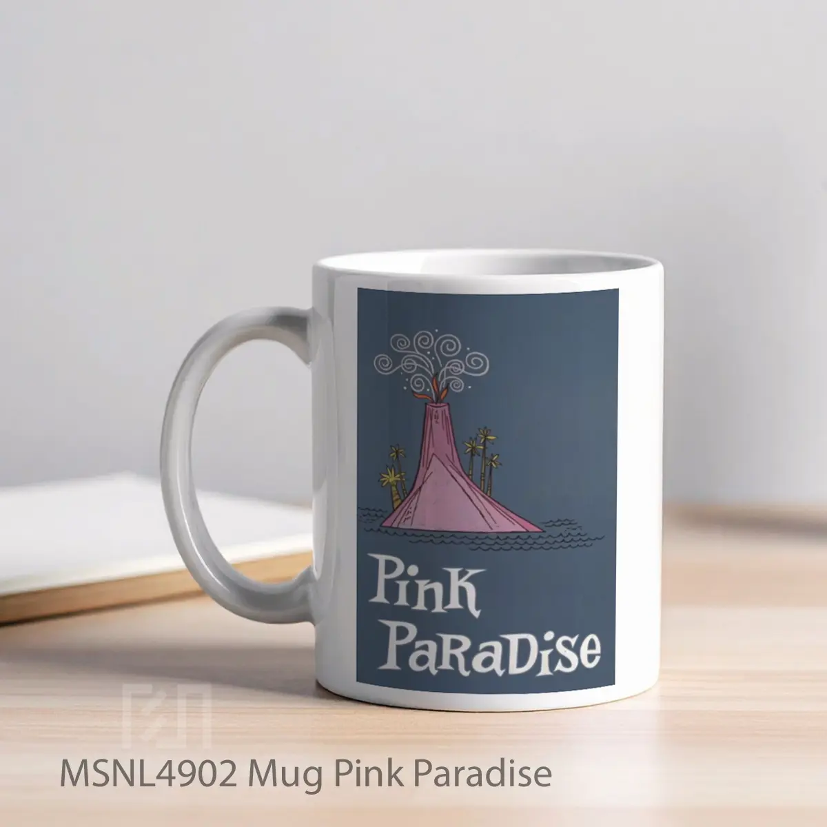 Mug Pink Paradise Gelas Keramik Tema Film MSNL4902 - Tampak Kiri