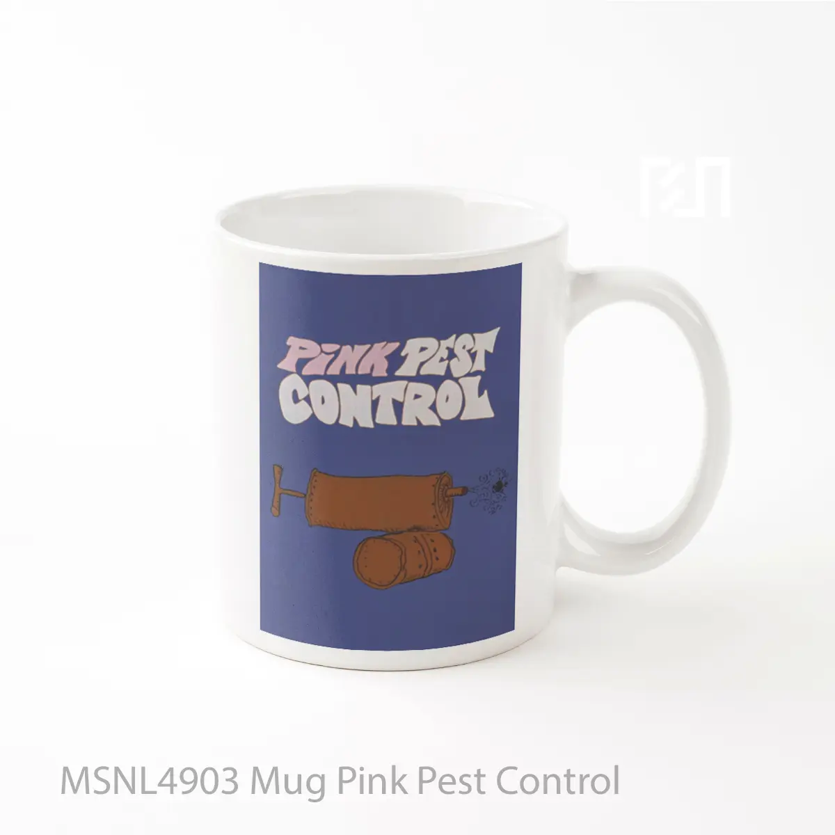 Mug Pink Pest Control Gelas Keramik Tema Film MSNL4903