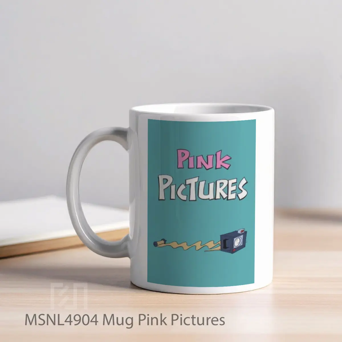 Mug Pink Pictures Gelas Keramik Tema Film MSNL4904 - Tampak Kiri