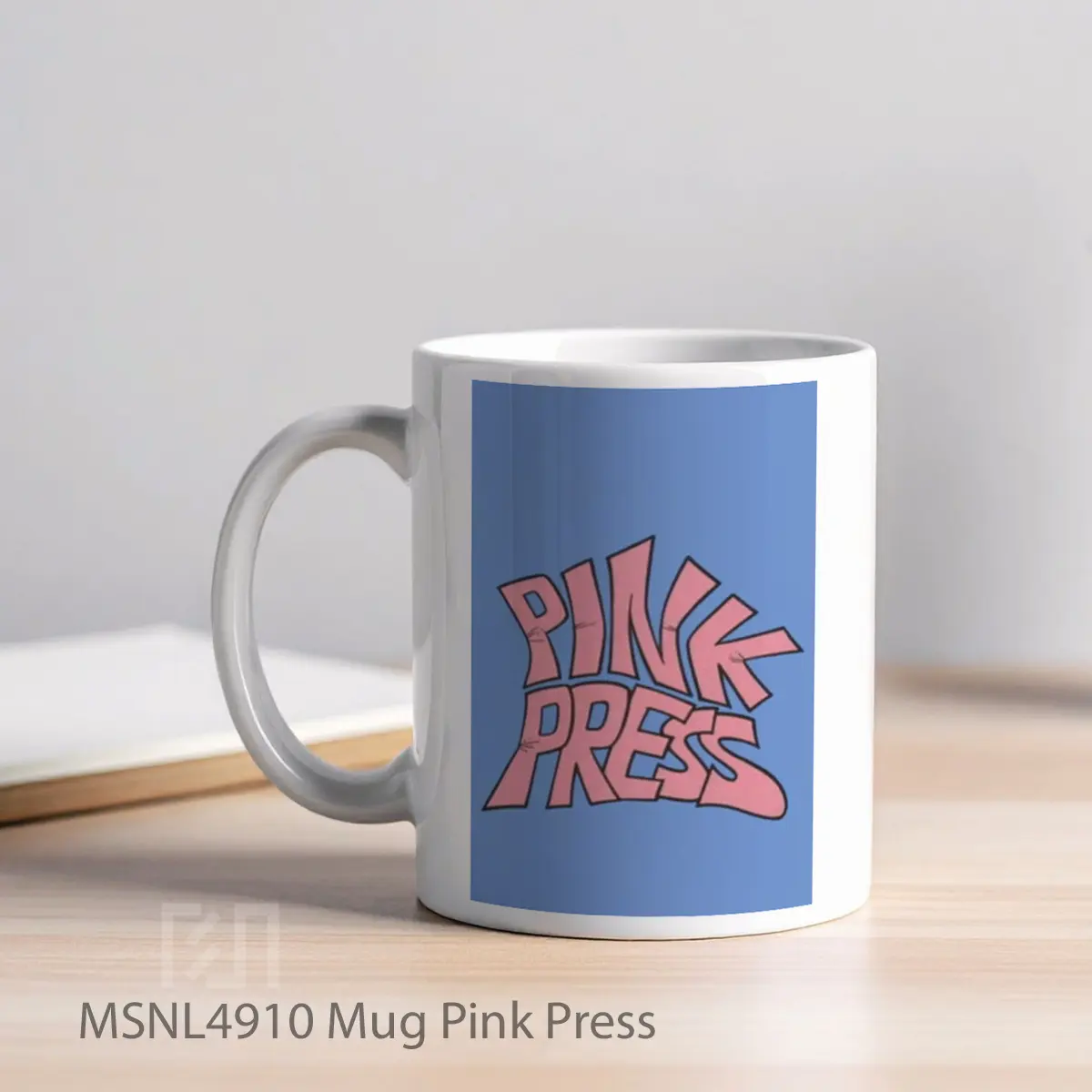 Mug Pink Press Gelas Keramik Tema Film MSNL4910 - Tampak Kiri
