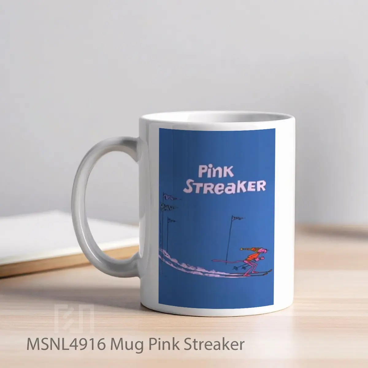 Mug Pink Streaker Gelas Keramik Tema Film MSNL4916 - Tampak Kiri