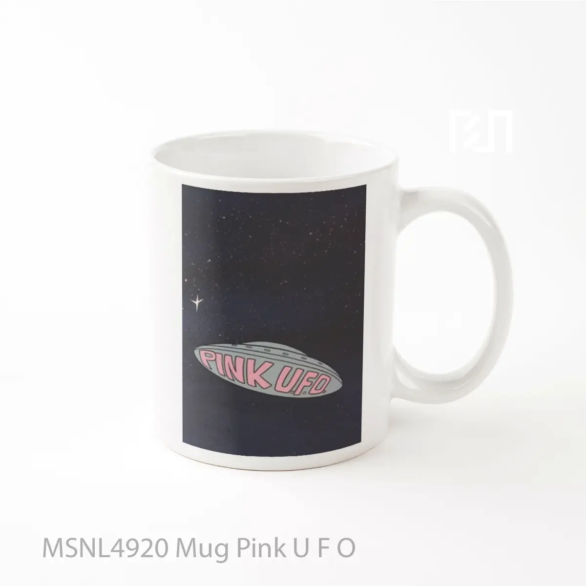 Mug Pink U F O Gelas Keramik Tema Film MSNL4920