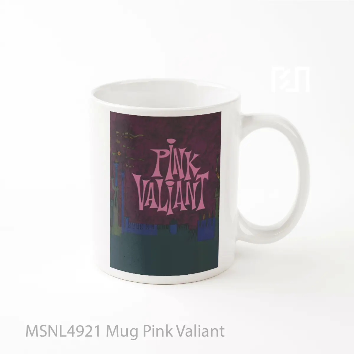 Mug Pink Valiant Gelas Keramik Tema Film MSNL4921