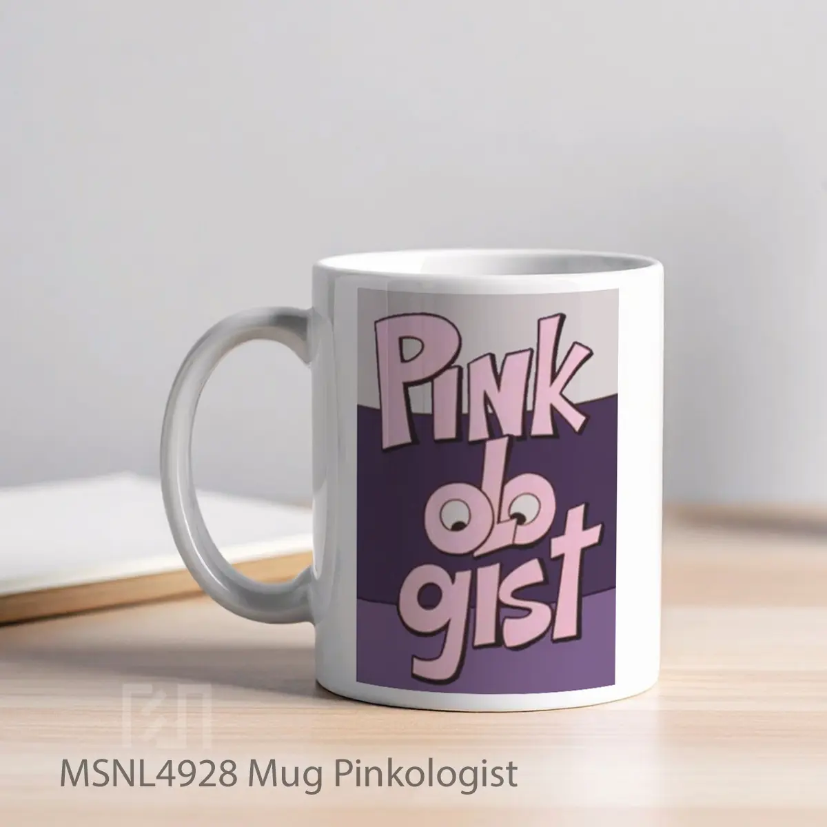 Mug Pinkologist Gelas Keramik Tema Film MSNL4928 - Tampak Kiri