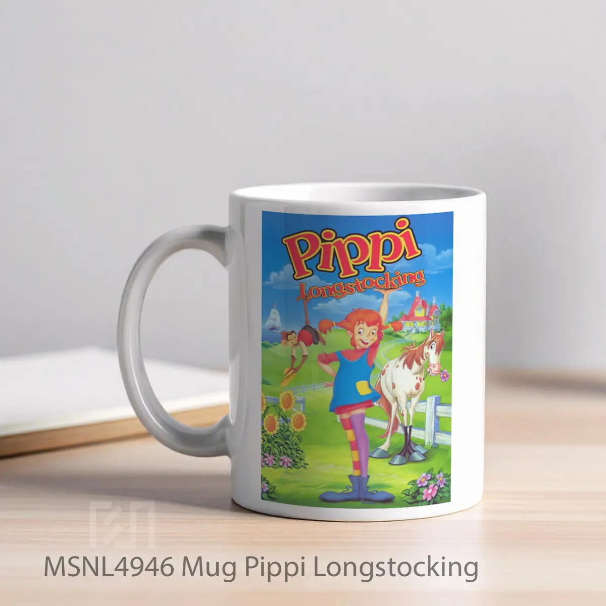 Mug Pippi Longstocking Gelas Keramik Tema Film MSNL4946 - Tampak Kiri