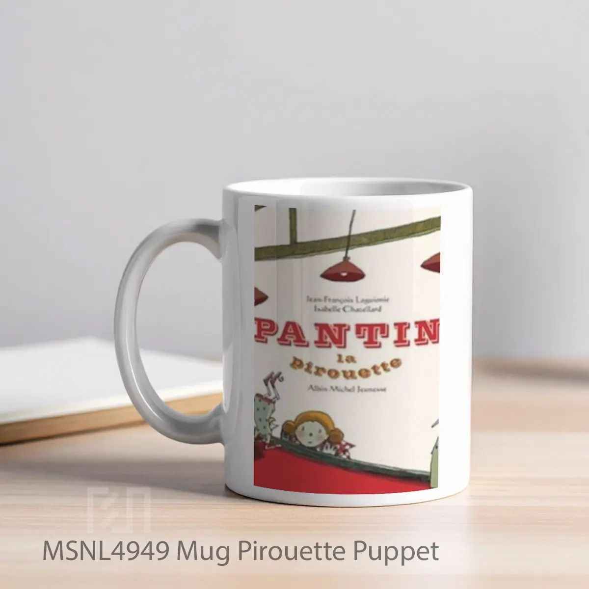 Mug Pirouette Puppet Gelas Keramik Tema Film MSNL4949 - Tampak Kiri