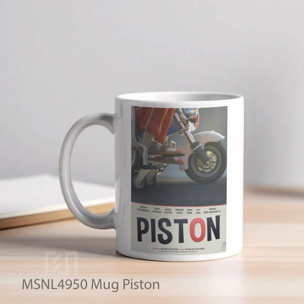 Mug Piston Gelas Keramik Tema Film MSNL4950 - Tampak Kiri
