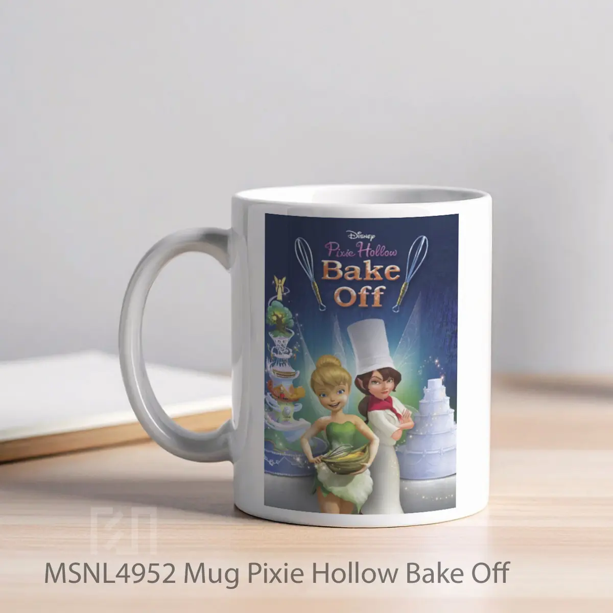 Mug Pixie Hollow Bake Off Gelas Keramik Tema Film MSNL4952 - Tampak Kiri