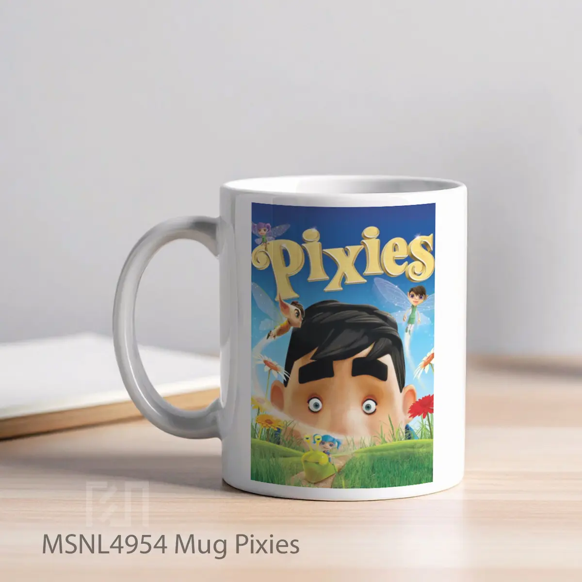 Mug Pixies Gelas Keramik Tema Film MSNL4954 - Tampak Kiri