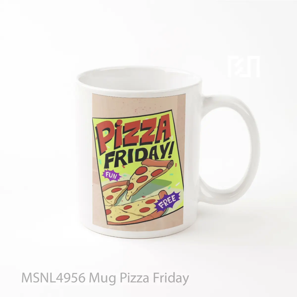 Mug Pizza Friday Gelas Keramik Tema Film MSNL4956