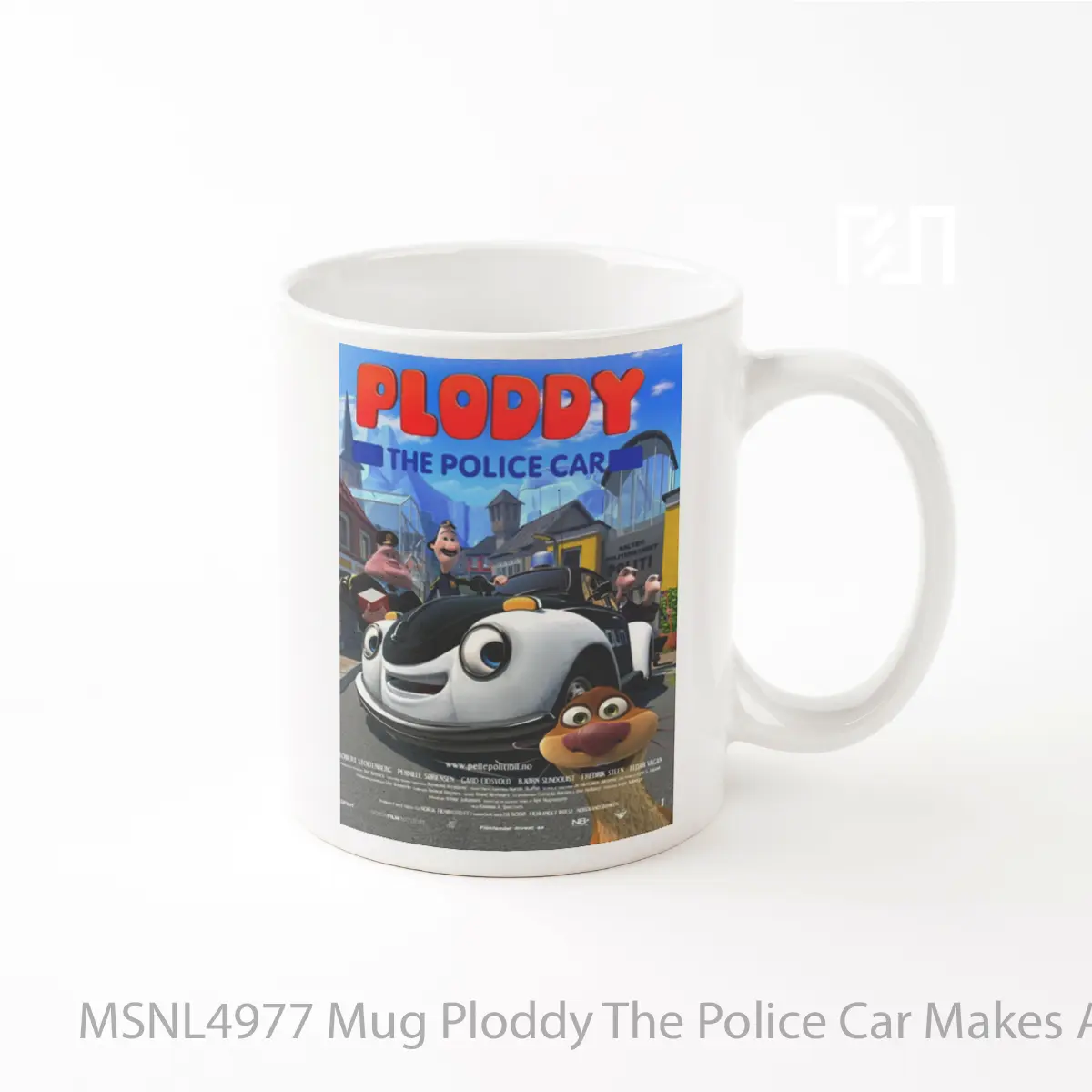 Mug Ploddy The Police Car Makes A Splash Gelas Keramik Tema Film MSNL4977